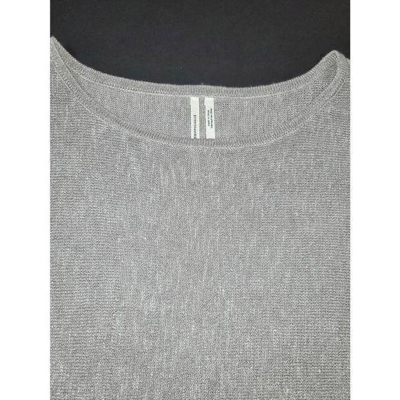 Anthropology Women's Short Dolman Sleeves Oversized Knit Silver Sweater Size XS - Picture 5 of 11